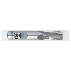 21/32 Dia. x 3-5/16 Overall Length 2-Flute Square End HSS-CO SE End Mill-Round Shank-Center Cutting-Uncoated - Eagle Tool & Supply