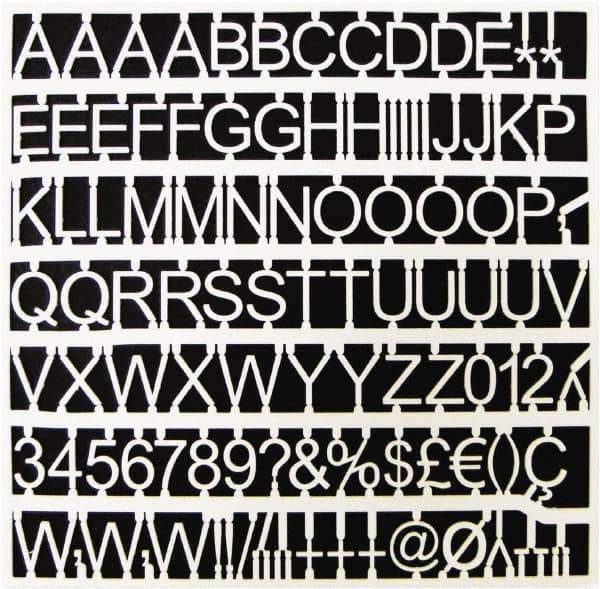 MasterVision - Plastic Letter Kits Type: Reusable Letters Display Size: 1 (Inch) - Eagle Tool & Supply