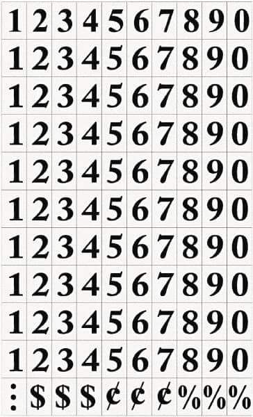 MasterVision - Black, 3/4" High Magnetic Numbers - Includes Interchangeable Magnetic Characters, For Use with Magnetic Dry Erase Boards - Eagle Tool & Supply