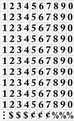 MasterVision - Black, 3/4" High Magnetic Numbers - Includes Interchangeable Magnetic Characters, For Use with Magnetic Dry Erase Boards - Eagle Tool & Supply