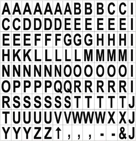 MasterVision - Black, 3/4" High Magnetic Letters - Includes Interchangeable Magnetic Characters, For Use with Magnetic Dry Erase Boards - Eagle Tool & Supply