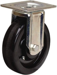 Hamilton - 5" Diam x 1-1/2" Wide x 6-1/16" OAH Top Plate Mount Rigid Caster - Phenolic, 400 Lb Capacity, Straight Roller Bearing, 3-1/8 x 4-1/8" Plate - Eagle Tool & Supply