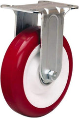 Hamilton - 5" Diam x 1-3/8" Wide x 6-1/16" OAH Top Plate Mount Rigid Caster - Polyurethane Mold on Polypropylene, 325 Lb Capacity, Sealed Precision Ball Bearing, 2-3/4 x 3-3/4" Plate - Eagle Tool & Supply