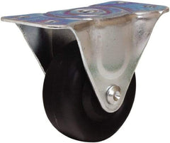 Hamilton - 3" Diam x 1-3/8" Wide x 3-3/4" OAH Top Plate Mount Rigid Caster - Polyolefin, 230 Lb Capacity, Plain Bore Bearing, 2-1/2 x 5" Plate - Eagle Tool & Supply