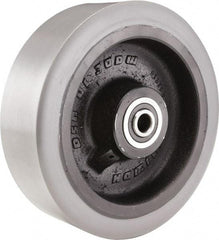 Hamilton - 10 Inch Diameter x 4 Inch Wide, Polyurethane on Cast Iron Caster Wheel - 5,000 Lb. Capacity, 3-1/2 Inch Hub Length, 1-1/4 Inch Axle Diameter, Sealed Precision Ball Bearing - Eagle Tool & Supply