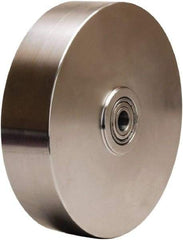 Hamilton - 8 Inch Diameter x 2 Inch Wide, Stainless Steel Caster Wheel - 1,100 Lb. Capacity, 2-1/4 Inch Hub Length, 3/4 Inch Axle Diameter, Plain Bore Bearing - Eagle Tool & Supply