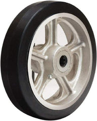Hamilton - 8 Inch Diameter x 2 Inch Wide, Rubber on Cast Iron Caster Wheel - 500 Lb. Capacity, 2-1/4 Inch Hub Length, 1-7/16 Inch Axle Diameter, Plain Bore Bearing - Eagle Tool & Supply