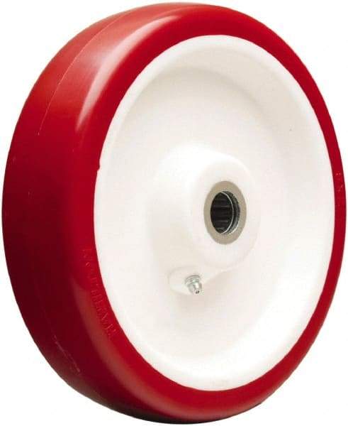 Hamilton - 8 Inch Diameter x 2 Inch Wide, Polyurethane on Polypropylene Caster Wheel - 1,200 Lb. Capacity, 2-3/16 Inch Hub Length, 3/4 Inch Axle Diameter, Straight Roller Bearing - Eagle Tool & Supply