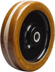 Hamilton - 8 Inch Diameter x 2 Inch Wide, Phenolic Caster Wheel - 1,750 Lb. Capacity, 2-3/16 Inch Hub Length, 3/4 Inch Axle Diameter, Straight Roller Bearing - Eagle Tool & Supply
