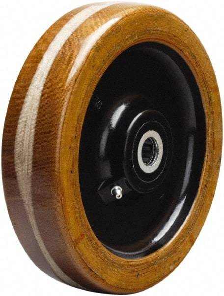 Hamilton - 8 Inch Diameter x 2 Inch Wide, Phenolic Caster Wheel - 1,750 Lb. Capacity, 2-3/16 Inch Hub Length, 5/8 Inch Axle Diameter, Straight Roller Bearing - Eagle Tool & Supply