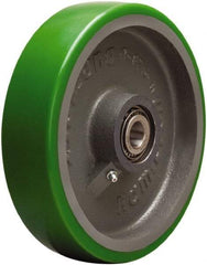 Hamilton - 8 Inch Diameter x 2 Inch Wide, Polyurethane on Cast Iron Caster Wheel - 1,500 Lb. Capacity, 2-1/4 Inch Hub Length, 3/4 Inch Axle Diameter, Tapered Roller Bearing - Eagle Tool & Supply