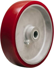 Hamilton - 8 Inch Diameter x 2 Inch Wide, Polyurethane on Aluminum Caster Wheel - 1,550 Lb. Capacity, 2-3/16 Inch Hub Length, 5/8 Inch Axle Diameter, Straight Roller Bearing - Eagle Tool & Supply