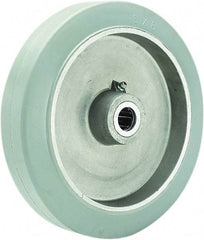 Hamilton - 8 Inch Diameter x 2 Inch Wide, Rubber on Aluminum Caster Wheel - 500 Lb. Capacity, 2-1/4 Inch Hub Length, 3/4 Inch Axle Diameter, Straight Roller Bearing - Eagle Tool & Supply