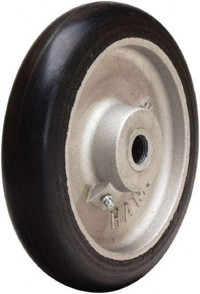 Hamilton - 8 Inch Diameter x 1-5/8 Inch Wide, Rubber on Aluminum Caster Wheel - 350 Lb. Capacity, 2-1/4 Inch Hub Length, 3/4 Inch Axle Diameter, Straight Roller Bearing - Eagle Tool & Supply