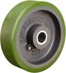 Hamilton - 7 Inch Diameter x 2 Inch Wide, Polyurethane on Cast Iron Caster Wheel - 1,400 Lb. Capacity, 2-1/4 Inch Hub Length, 3/4 Inch Axle Diameter, Straight Roller Bearing - Eagle Tool & Supply