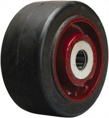Hamilton - 6 Inch Diameter x 3 Inch Wide, Rubber on Cast Iron Caster Wheel - 680 Lb. Capacity, 3-1/4 Inch Hub Length, 1-1/4 Inch Axle Diameter, Straight Roller Bearing - Eagle Tool & Supply