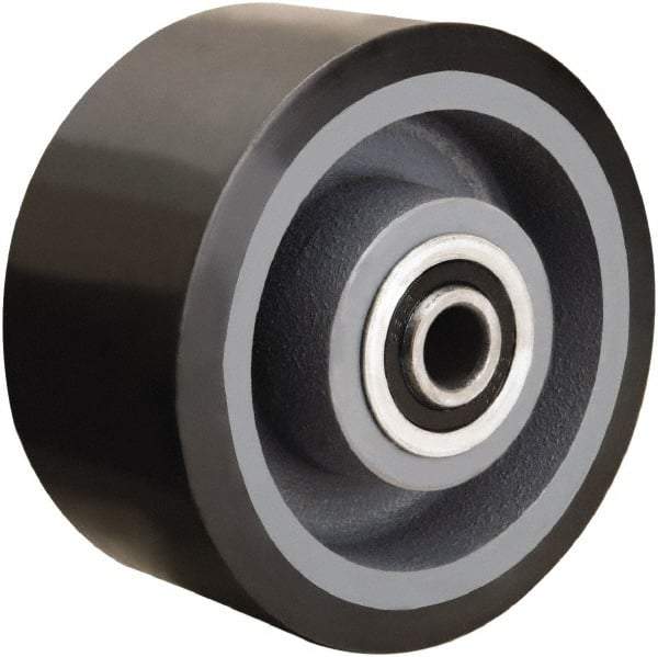 Hamilton - 6 Inch Diameter x 3 Inch Wide, Polyurethane on Cast Iron Caster Wheel - 2,860 Lb. Capacity, 3-1/4 Inch Hub Length, 1-1/4 Inch Axle Diameter, Tapered Roller Bearing - Eagle Tool & Supply