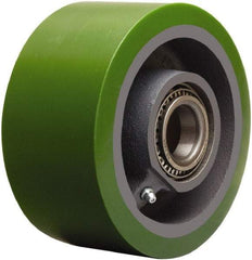 Hamilton - 6 Inch Diameter x 3 Inch Wide, Polyurethane on Cast Iron Caster Wheel - 2,200 Lb. Capacity, 3-1/4 Inch Hub Length, 1 Inch Axle Diameter, Tapered Roller Bearing - Eagle Tool & Supply