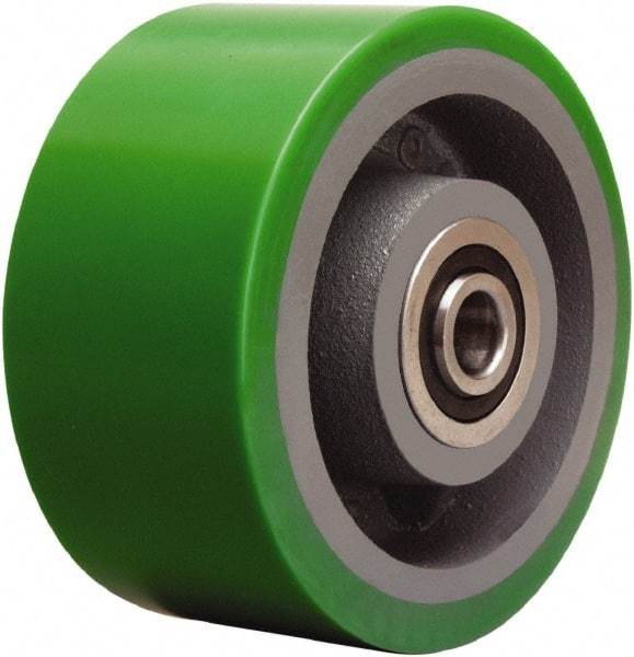 Hamilton - 6 Inch Diameter x 3 Inch Wide, Polyurethane on Cast Iron Caster Wheel - 2,200 Lb. Capacity, 3-1/2 Inch Hub Length, 3/4 Inch Axle Diameter, Sealed Precision Ball Bearing - Eagle Tool & Supply