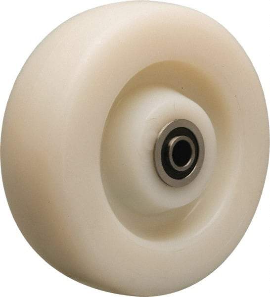 Hamilton - 6 Inch Diameter x 2 Inch Wide, Nylon Caster Wheel - 1,000 Lb. Capacity, 2-3/16 Inch Hub Length, 1/2 Inch Axle Diameter, Stainless Steel Precision Ball Bearing - Eagle Tool & Supply