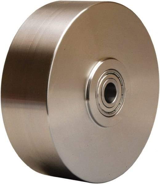 Hamilton - 6 Inch Diameter x 2 Inch Wide, Stainless Steel Caster Wheel - 950 Lb. Capacity, 2-1/4 Inch Hub Length, 3/4 Inch Axle Diameter, Plain Bore Bearing - Eagle Tool & Supply