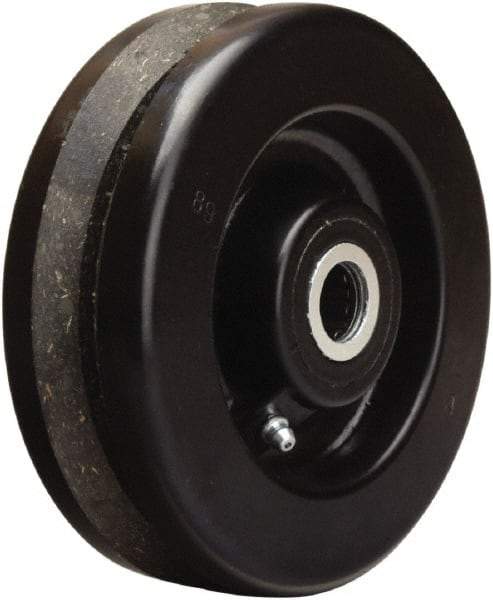 Hamilton - 6 Inch Diameter x 2 Inch Wide, Phenolic V-Groove Caster Wheel - 750 Lb. Capacity, 2-3/16 Inch Hub Length, 1-3/16 Inch Axle Diameter, Plain Bore Bearing - Eagle Tool & Supply