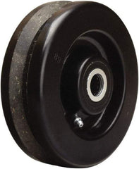 Hamilton - 6 Inch Diameter x 2 Inch Wide, Phenolic V-Groove Caster Wheel - 750 Lb. Capacity, 2-3/16 Inch Hub Length, 1-3/16 Inch Axle Diameter, Plain Bore Bearing - Eagle Tool & Supply
