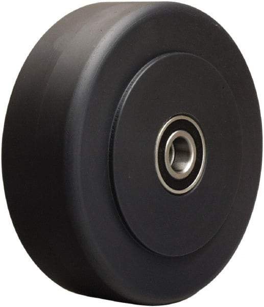 Hamilton - 6 Inch Diameter x 2 Inch Wide, Nylon Caster Wheel - 2,300 Lb. Capacity, 2-1/4 Inch Hub Length, 1/2 Inch Axle Diameter, Stainless Steel Precision Ball Bearing - Eagle Tool & Supply