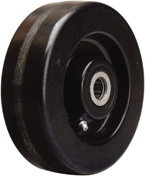 Hamilton - 6 Inch Diameter x 2 Inch Wide, Phenolic Caster Wheel - 1,200 Lb. Capacity, 2-3/16 Inch Hub Length, 7/8 Inch Axle Diameter, Straight Roller Bearing - Eagle Tool & Supply