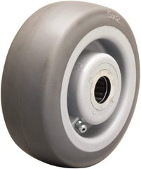 Hamilton - 5 Inch Diameter x 2 Inch Wide, Rubber on Thermoplastic Caster Wheel - 350 Lb. Capacity, 2-3/16 Inch Hub Length, 3/4 Inch Axle Diameter, Straight Roller Bearing - Eagle Tool & Supply