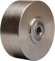 Hamilton - 5 Inch Diameter x 2 Inch Wide, Stainless Steel Caster Wheel - 900 Lb. Capacity, 2-1/4 Inch Hub Length, 3/4 Inch Axle Diameter, Plain Bore Bearing - Eagle Tool & Supply