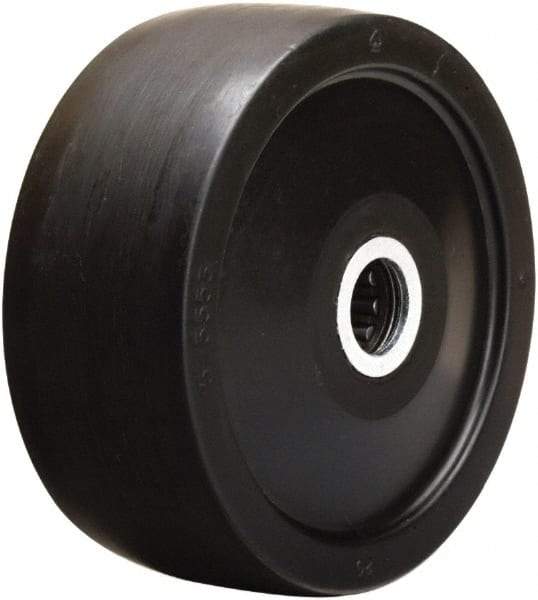Hamilton - 5 Inch Diameter x 2 Inch Wide, Hard Rubber Caster Wheel - 550 Lb. Capacity, 2-1/4 Inch Hub Length, 3/4 Inch Axle Diameter, Straight Roller Bearing - Eagle Tool & Supply