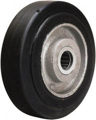Hamilton - 5 Inch Diameter x 1-1/2 Inch Wide, Rubber on Aluminum Caster Wheel - 240 Lb. Capacity, 1-3/4 Inch Hub Length, 3/4 Inch Axle Diameter, Straight Roller Bearing - Eagle Tool & Supply