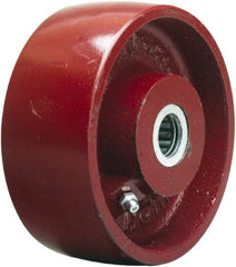 Hamilton - 5 Inch Diameter x 2 Inch Wide, Cast Iron Caster Wheel - 1,300 Lb. Capacity, 2-1/4 Inch Hub Length, 1-7/16 Inch Axle Diameter, Plain Bore Bearing - Eagle Tool & Supply