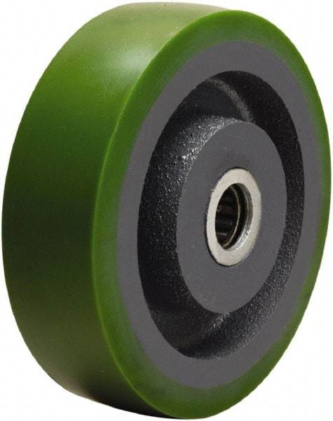Hamilton - 5 Inch Diameter x 1-1/2 Inch Wide, Polyurethane on Cast Iron Caster Wheel - 700 Lb. Capacity, 1-5/8 Inch Hub Length, 1-3/16 Inch Axle Diameter, Plain Bore Bearing - Eagle Tool & Supply