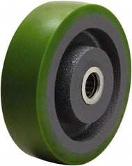 Hamilton - 5 Inch Diameter x 1-1/2 Inch Wide, Polyurethane on Cast Iron Caster Wheel - 700 Lb. Capacity, 1-5/8 Inch Hub Length, 1/2 Inch Axle Diameter, Straight Roller Bearing - Eagle Tool & Supply