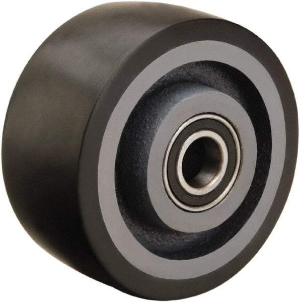 Hamilton - 4 Inch Diameter x 2 Inch Wide, Polyurethane on Cast Iron Caster Wheel - 975 Lb. Capacity, 2-1/4 Inch Hub Length, 1/2 Inch Axle Diameter, Sealed Precision Ball Bearing - Eagle Tool & Supply