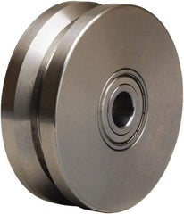 Hamilton - 4 Inch Diameter x 1-3/8 Inch Wide, Stainless Steel Caster Wheel - 600 Lb. Capacity, 1-5/8 Inch Hub Length, 1/2 Inch Axle Diameter, Stainless Steel Precision Ball Bearing - Eagle Tool & Supply