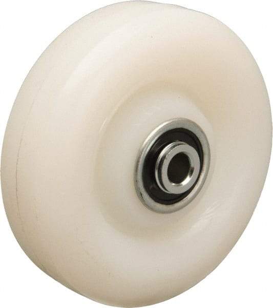 Hamilton - 4 Inch Diameter x 1-1/4 Inch Wide, Nylon Caster Wheel - 350 Lb. Capacity, 1-9/16 Inch Hub Length, 3/8 Inch Axle Diameter, Sealed Precision Ball Bearing - Eagle Tool & Supply