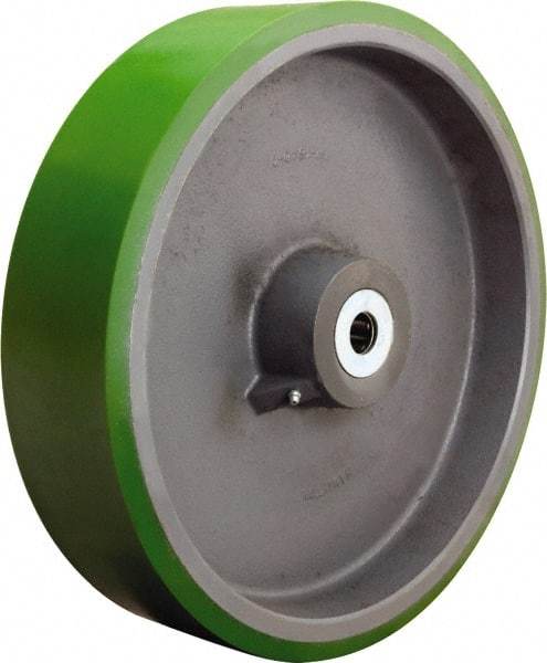 Hamilton - 18 Inch Diameter x 5 Inch Wide, Polyurethane on Cast Iron Caster Wheel - 8,400 Lb. Capacity, 5-1/4 Inch Hub Length, 2 Inch Axle Diameter, Straight Roller Bearing - Eagle Tool & Supply