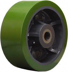 Hamilton - 12 Inch Diameter x 5 Inch Wide, Polyurethane on Cast Iron Caster Wheel - 6,000 Lb. Capacity, 5-1/4 Inch Hub Length, 1-1/2 Inch Axle Diameter, Straight Roller Bearing - Eagle Tool & Supply