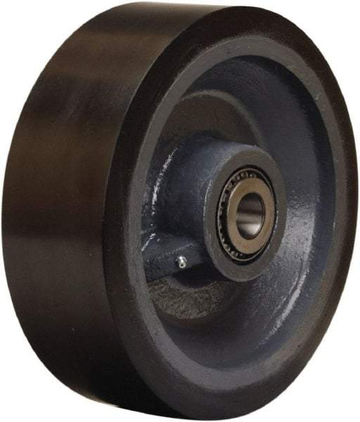 Hamilton - 12 Inch Diameter x 4 Inch Wide, Polyurethane on Forged Steel Caster Wheel - 7,800 Lb. Capacity, 4-1/4 Inch Hub Length, 1-1/2 Inch Axle Diameter, Tapered Roller Bearing - Eagle Tool & Supply