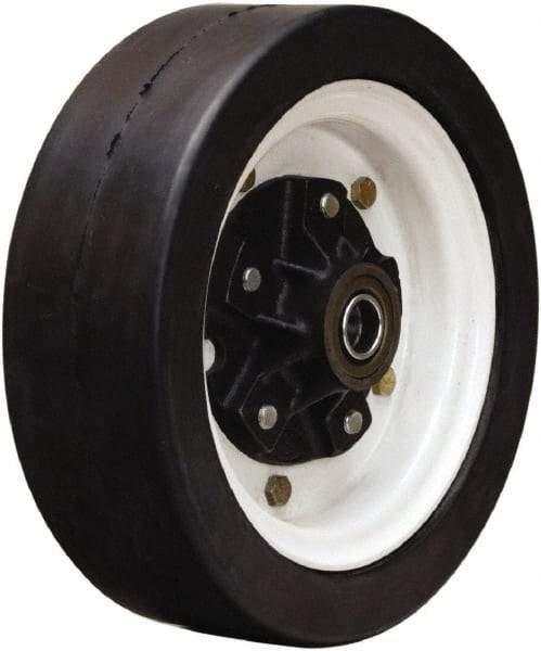 Hamilton - 12 Inch Diameter x 4 Inch Wide, Rubber Caster Wheel - 1,200 Lb. Capacity, 3-1/2 Inch Hub Length, 1 Inch Axle Diameter, Tapered Roller Bearing - Eagle Tool & Supply