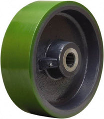Hamilton - 12 Inch Diameter x 4 Inch Wide, Polyurethane on Cast Iron Caster Wheel - 4,800 Lb. Capacity, 4-1/4 Inch Hub Length, 2-7/16 Inch Axle Diameter, Plain Bore Bearing - Eagle Tool & Supply