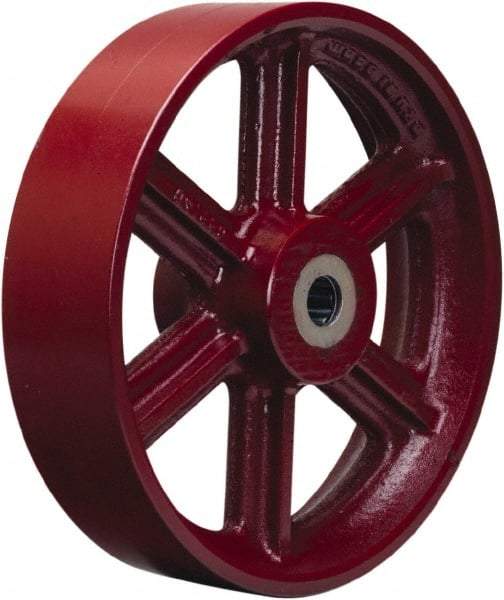 Hamilton - 14 Inch Diameter x 3 Inch Wide, Cast Iron Caster Wheel - 2,500 Lb. Capacity, 3-1/4 Inch Hub Length, 1 Inch Axle Diameter, Straight Roller Bearing - Eagle Tool & Supply