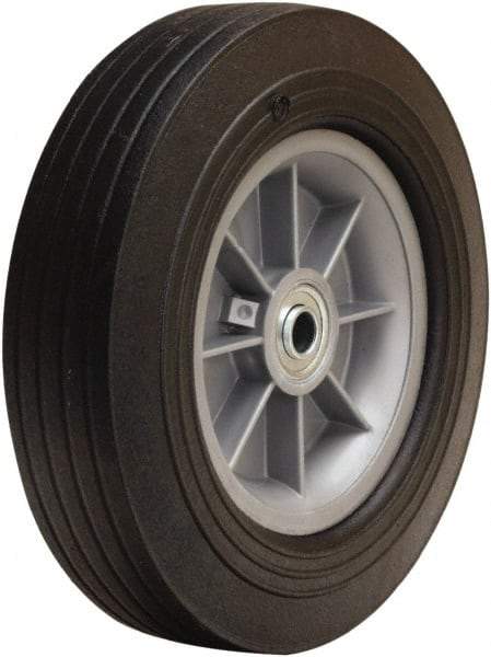 Hamilton - 10 Inch Diameter x 2-3/4 Inch Wide, Rubber on Polypropylene Caster Wheel - 500 Lb. Capacity, 2-1/4 Inch Hub Length, 5/8 Inch Axle Diameter, Ball Bearing - Eagle Tool & Supply