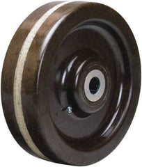 Hamilton - 10 Inch Diameter x 3 Inch Wide, Phenolic Caster Wheel - 2,900 Lb. Capacity, 3-1/4 Inch Hub Length, 1-1/4 Inch Axle Diameter, Straight Roller Bearing - Eagle Tool & Supply