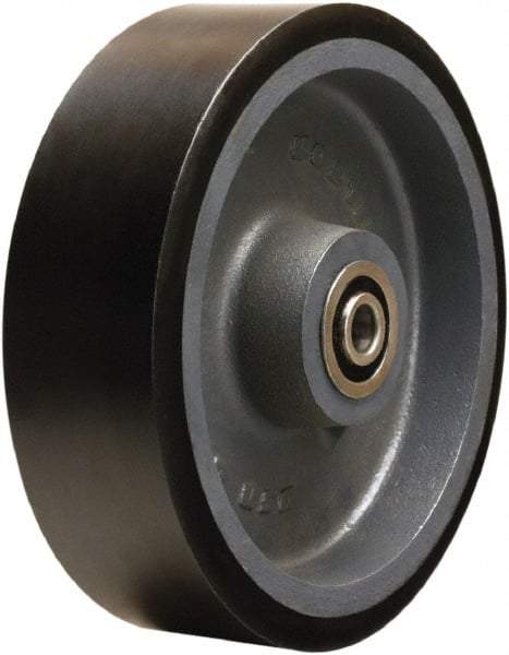 Hamilton - 12 Inch Diameter x 3 Inch Wide, Polyurethane on Cast Iron Caster Wheel - 4,550 Lb. Capacity, 3-1/4 Inch Hub Length, 1 Inch Axle Diameter, Tapered Roller Bearing - Eagle Tool & Supply