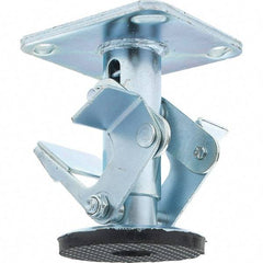 Hamilton - Floor Truck Lock for 5" Diam Caster Wheels - 5-1/2" Retracted Clearance, 4" x 4-1/2" Top Plate Size, 2-5/8" x 3-5/8" Slotted to 3" x 3" Bolt Hole Spacing - Eagle Tool & Supply