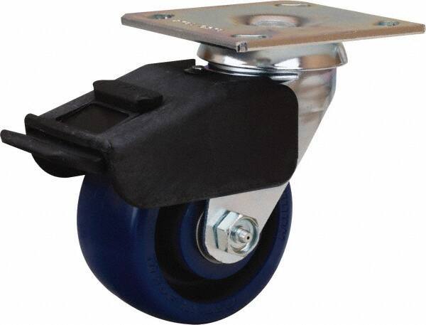 Hamilton - 4" Diam x 2" Wide x 5-5/8" OAH Top Plate Mount Swivel Caster - Polyurethane, 750 Lb Capacity, Precision Ball Bearing, 4 x 4-1/2" Plate - Eagle Tool & Supply